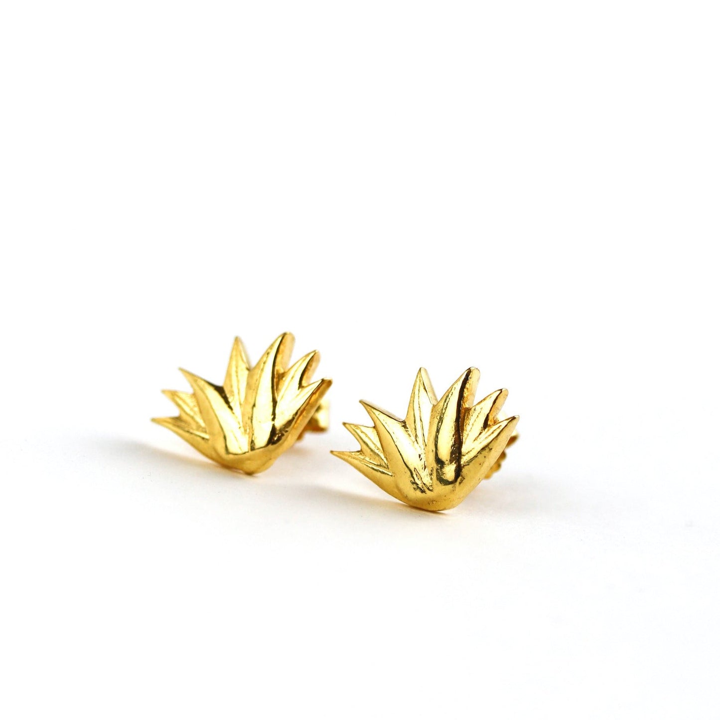 ARETES AGAVE BAÑO DE ORO